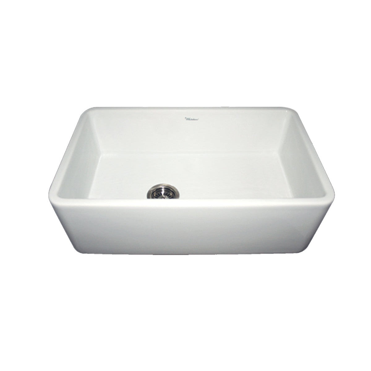 Whitehaus WH3018-WHITE Farmhaus Fireclay Duet Series Reversible Sink with Smooth Front Apron