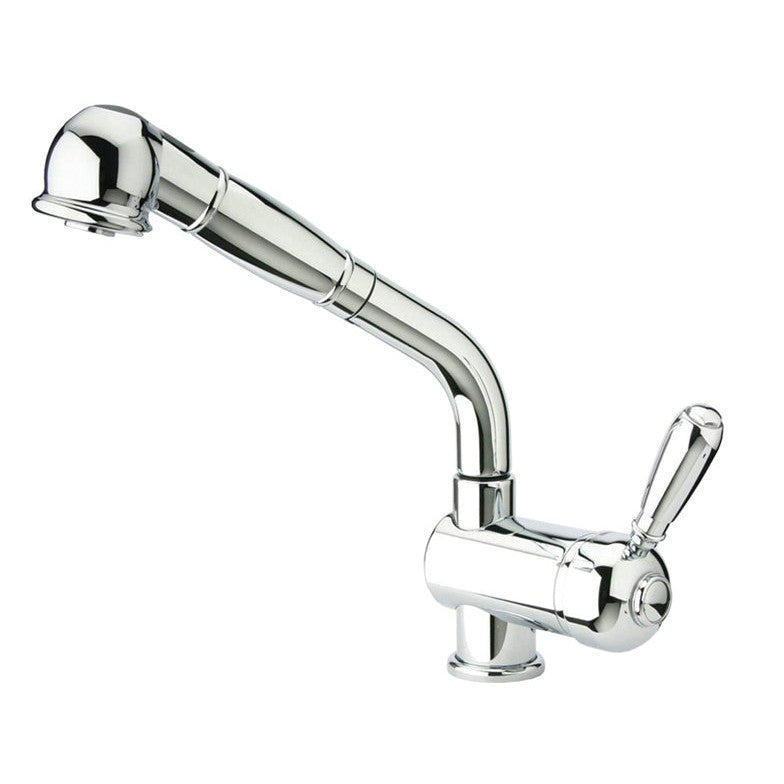 Whitehaus WH64566-C Metrohaus Single Hole Faucet with Pull-Out Spray Head and Lever Handle
