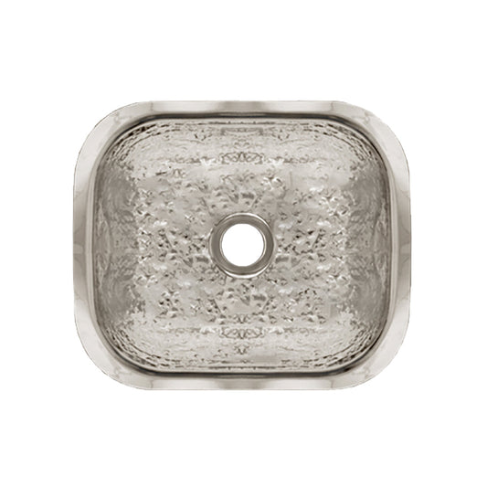 Whitehaus WH690ABB Rectangular Undermount Entertainment/Prep Sink with a Hammered Texture Surface