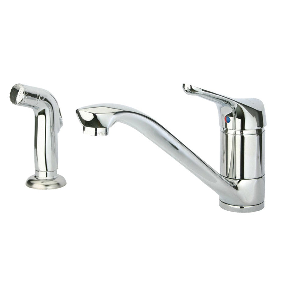 Whitehaus WH76574-C Metrohaus Single Lever Faucet with Matching Side Spray