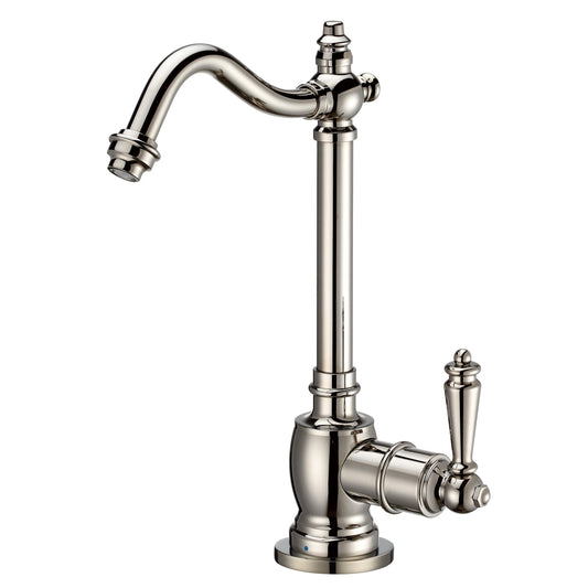 Whitehaus WHFH-C1006-PN Point of Use Cold Water Drinking Faucet with Traditional Swivel Spout