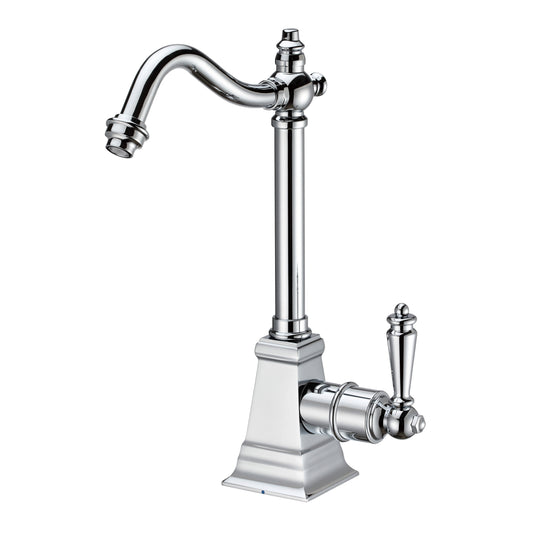 Whitehaus WHFH-C2011-C Point of Use Cold Water Drinking Faucet with Gooseneck Swivel Spout