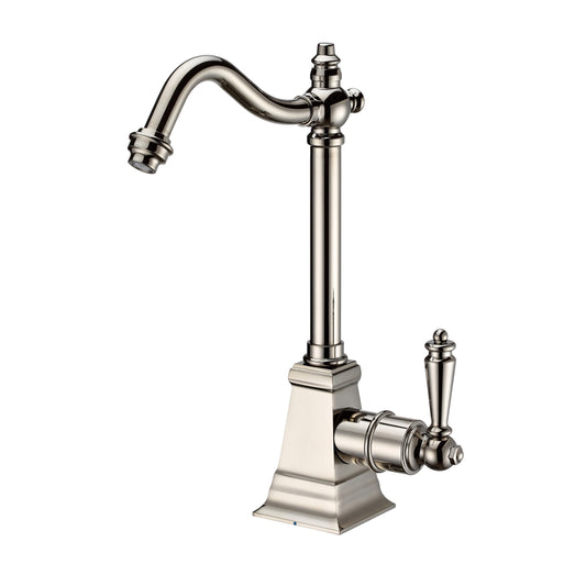 Whitehaus WHFH-C2011-PN Point of Use Cold Water Drinking Faucet with Gooseneck Swivel Spout
