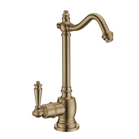Whitehaus WHFH-H1006-AB Point of Use Cold Water Drinking Faucet with Gooseneck Swivel Spout