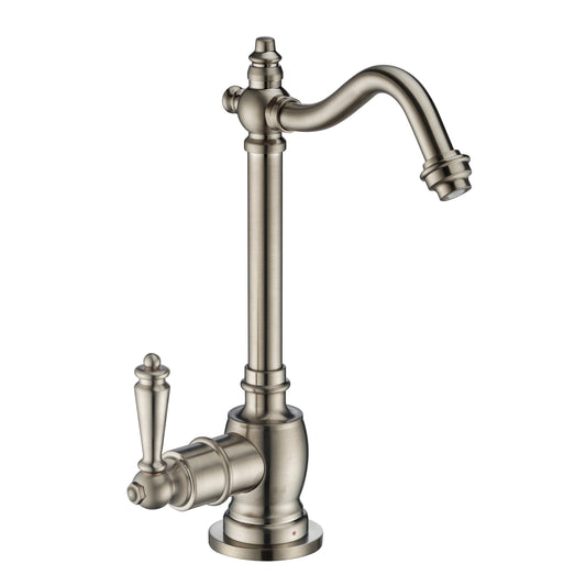Whitehaus WHFH-H1006-BN Point of Use Cold Water Drinking Faucet with Gooseneck Swivel Spout