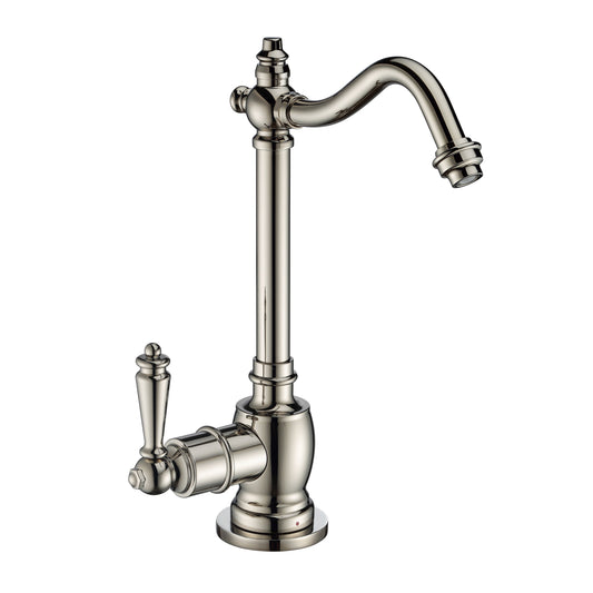 Whitehaus WHFH-H1006-PN Point of Use Instant Hot Water Drinking Faucet with Traditional Swivel Spout