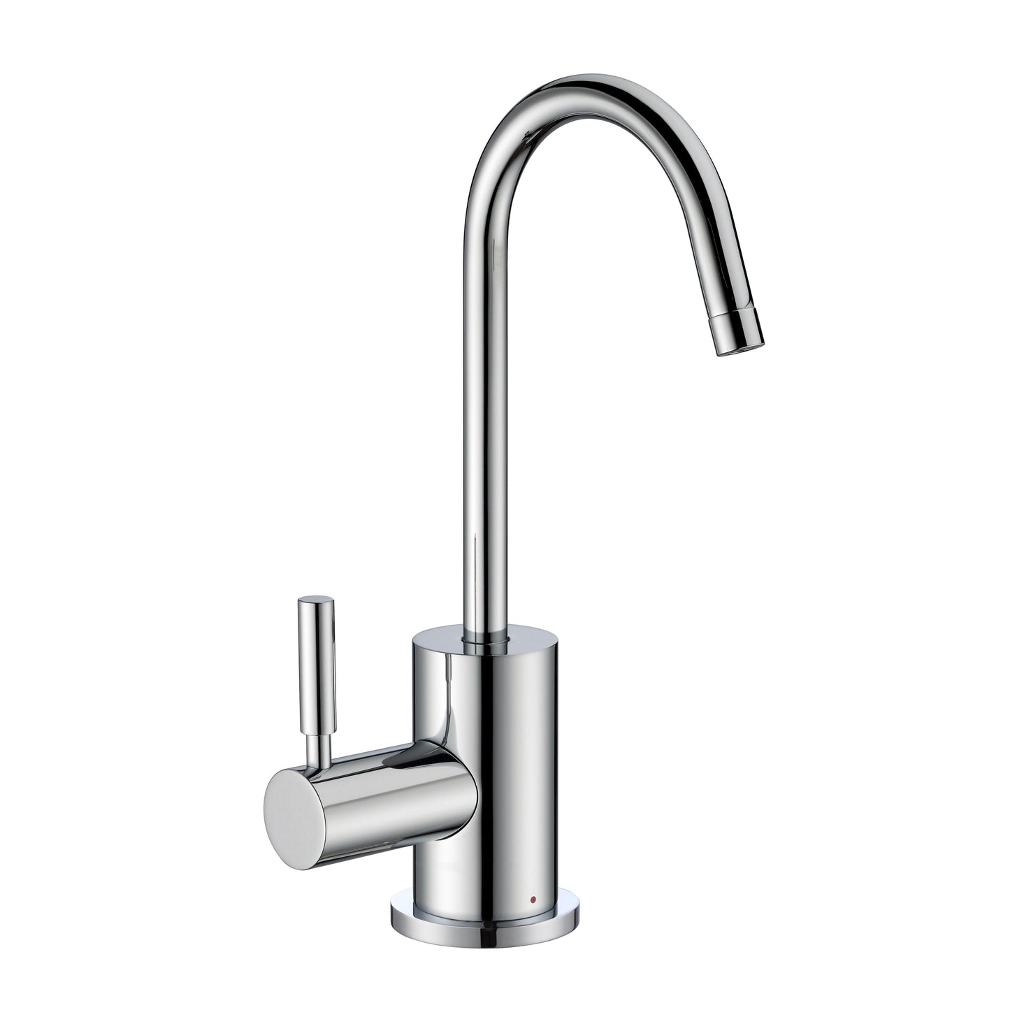Whitehaus WHFH-H1010-C Point of Use Instant Hot Water Faucet with Contemporary Spout and Self Closing Handle