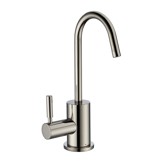 Whitehaus WHFH-H1010-PN Point of Use Instant Hot Water Drinking Faucet with Gooseneck Swivel Spout
