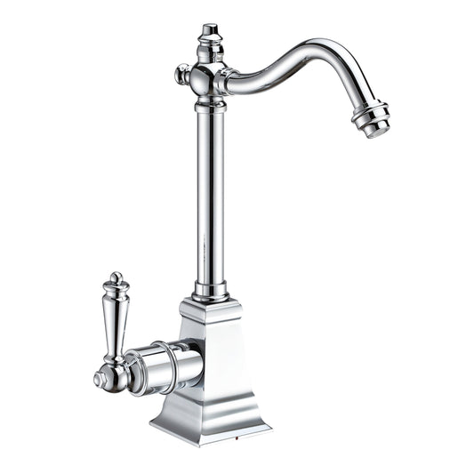 Whitehaus WHFH-H2011-C Point of Use Instant Hot Water Drinking Faucet with Traditional Swivel Spout