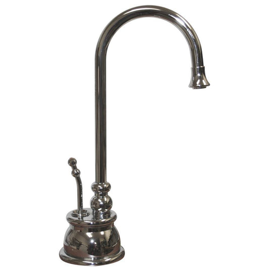 Whitehaus WHFH-H4540-C Point of Use Instant Hot Water Faucet with Gooseneck Spout and Self Closing Handle