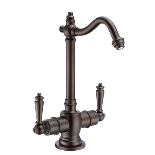 Whitehaus WHFH-HC1006-ORB Point of Use Instant Hot/Cold Water Drinking Faucet with Traditional Swivel Spout