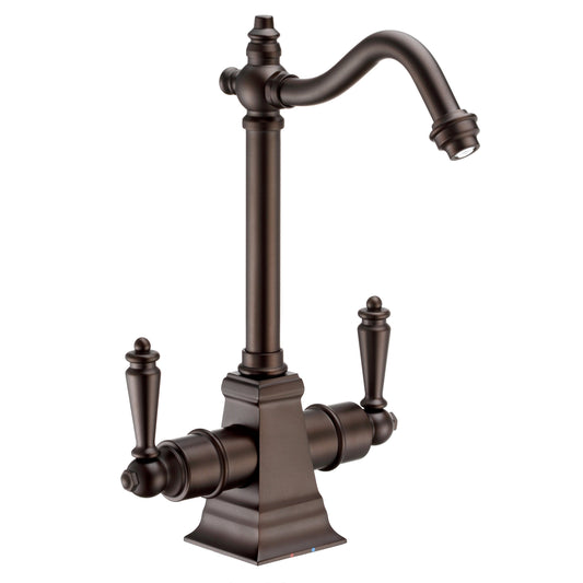 Whitehaus WHFH-HC2011-ORB Point of Use Instant Hot/Cold Water Drinking Faucet with Traditional Swivel Spout