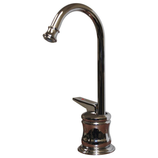 Whitehaus WHFH3-H65-C Point of Use Instant Hot Water Faucet with Gooseneck Spout and Self Closing Handle