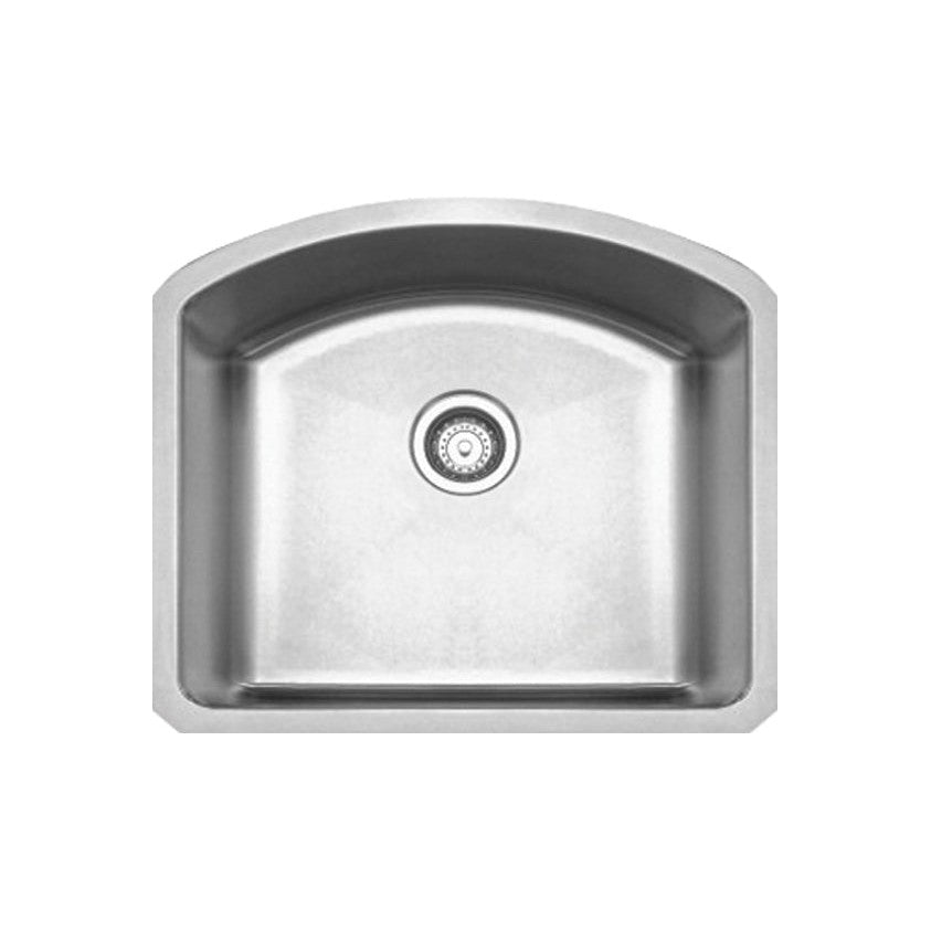 Whitehaus WHNC2321 Noah'S Collection Brushed Stainless Steel Chefhaus Series Single Bowl Undermount Sink