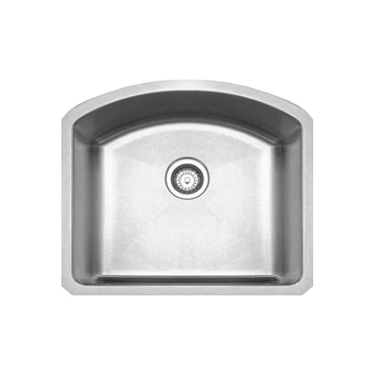 Whitehaus WHNC2321 Noah'S Collection Brushed Stainless Steel Chefhaus Series Single Bowl Undermount Sink