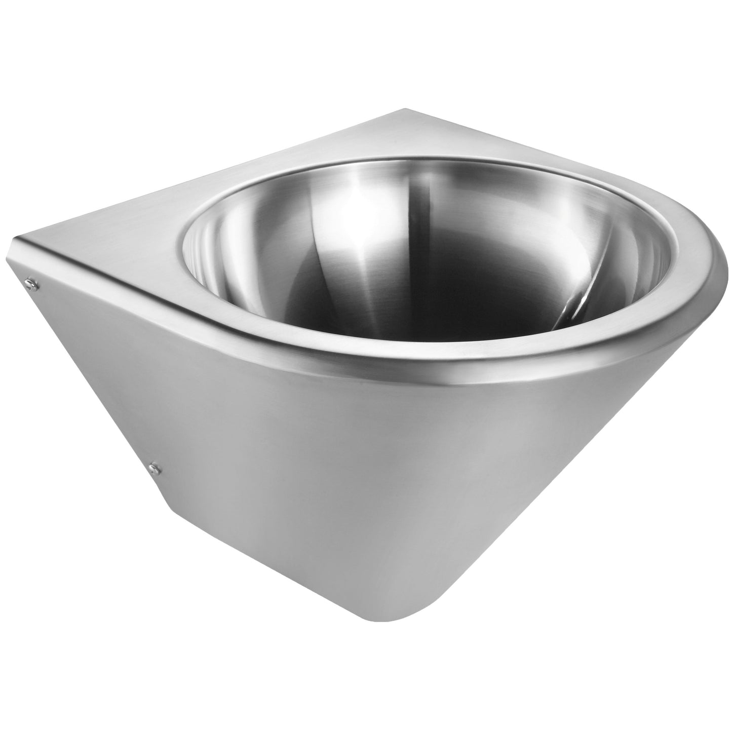 Whitehaus WHNCB1515 Noah'S Collection Brushed Stainless Steel Commercial Single Bowl Wall Mount Wash Basin