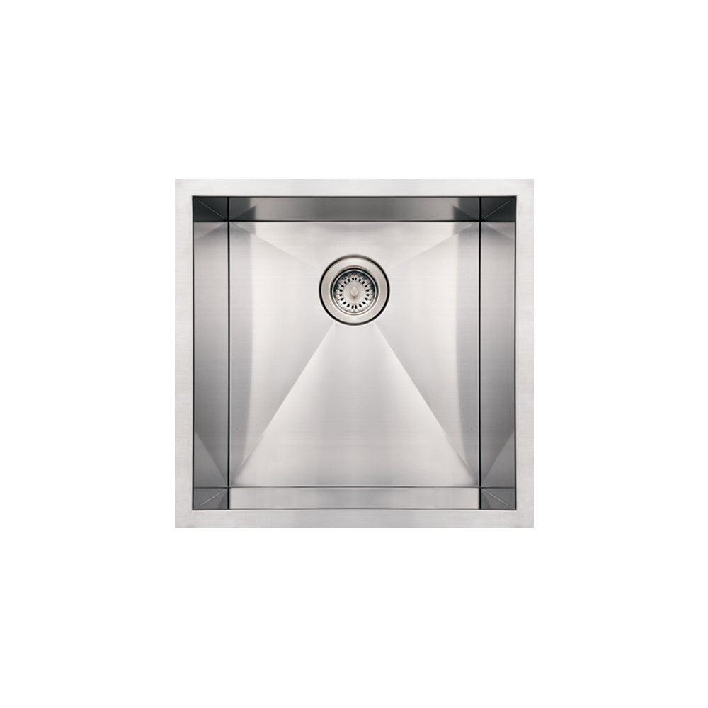 Whitehaus WHNCM1920 Noah'S Collection Brushed Stainless Steel Commercial Single Bowl Undermount Sink