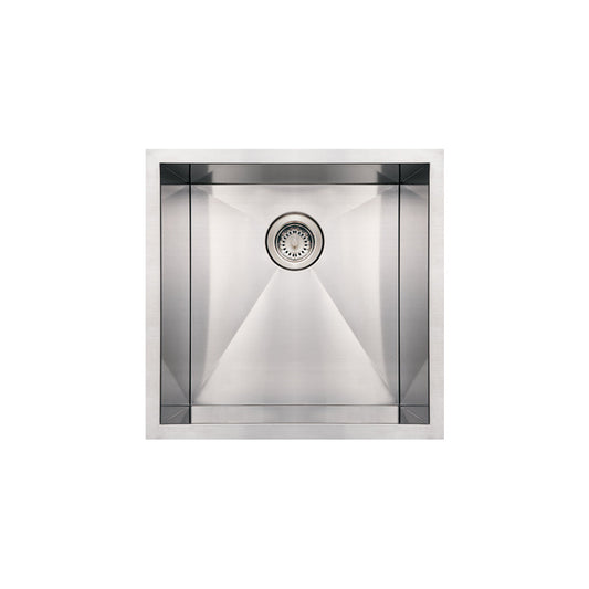 Whitehaus WHNCM1920 Noah'S Collection Brushed Stainless Steel Commercial Single Bowl Undermount Sink