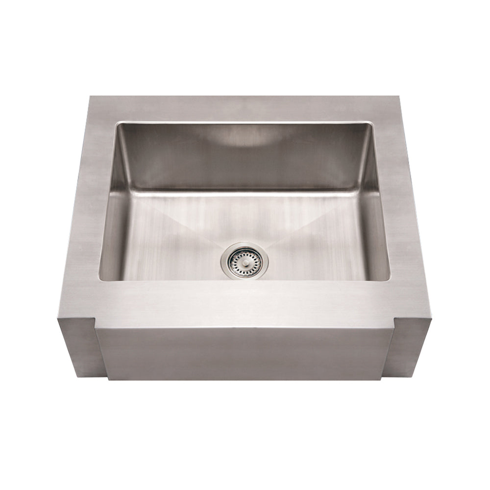 Whitehaus WHNCMAP3026 Noah'S Collection Brushed Stainless Steel Commercial Single Bowl Sink