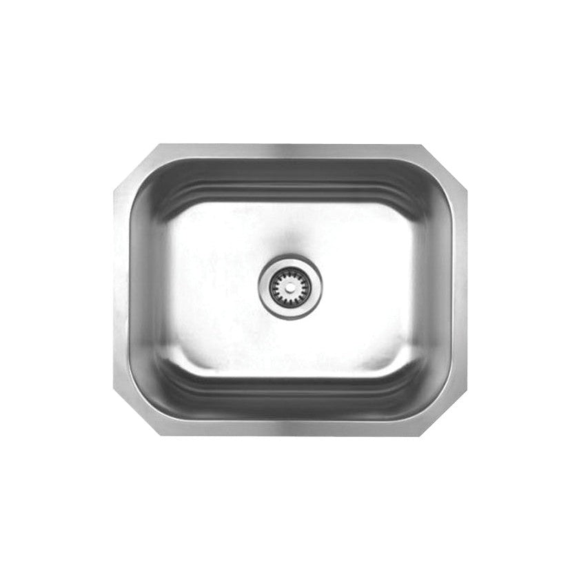 Whitehaus WHNU2016 Noah'S Collection Brushed Stainless Steel Single Bowl Undermount Sink