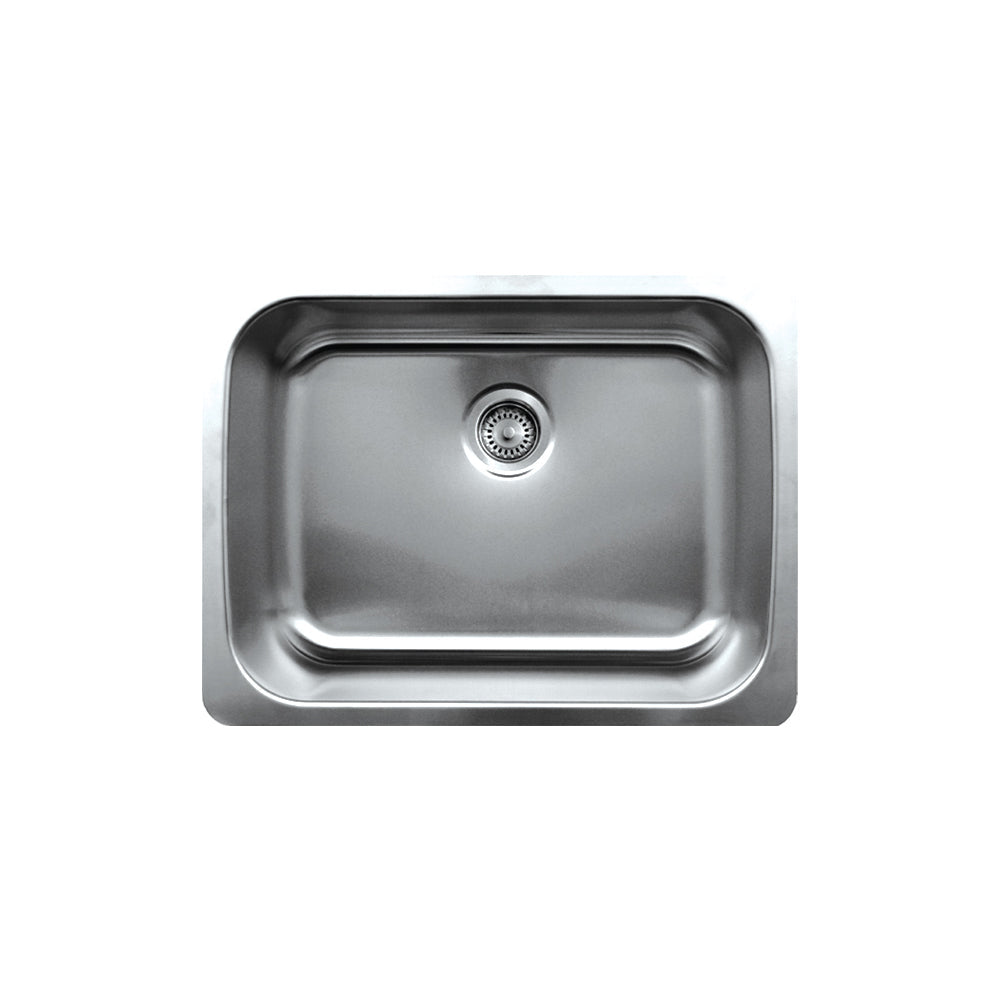 Whitehaus WHNU2519 Noah'S Collection Brushed Stainless Steel Single Bowl Undermount Sink