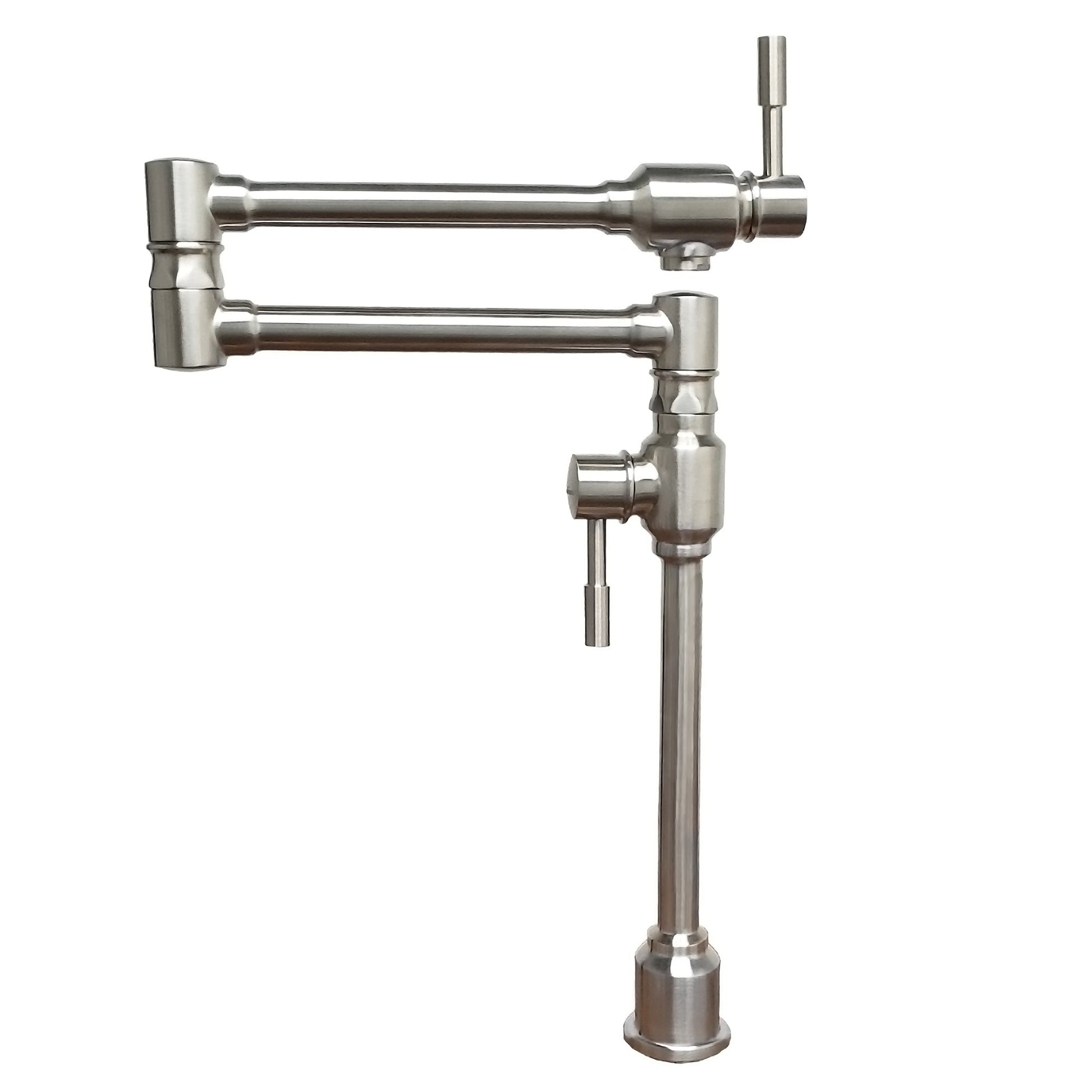 Whitehaus WHST10004-002SK-BSS Waterhaus Lead Free Solid Stainless Steel Deck Mount Pot Filler