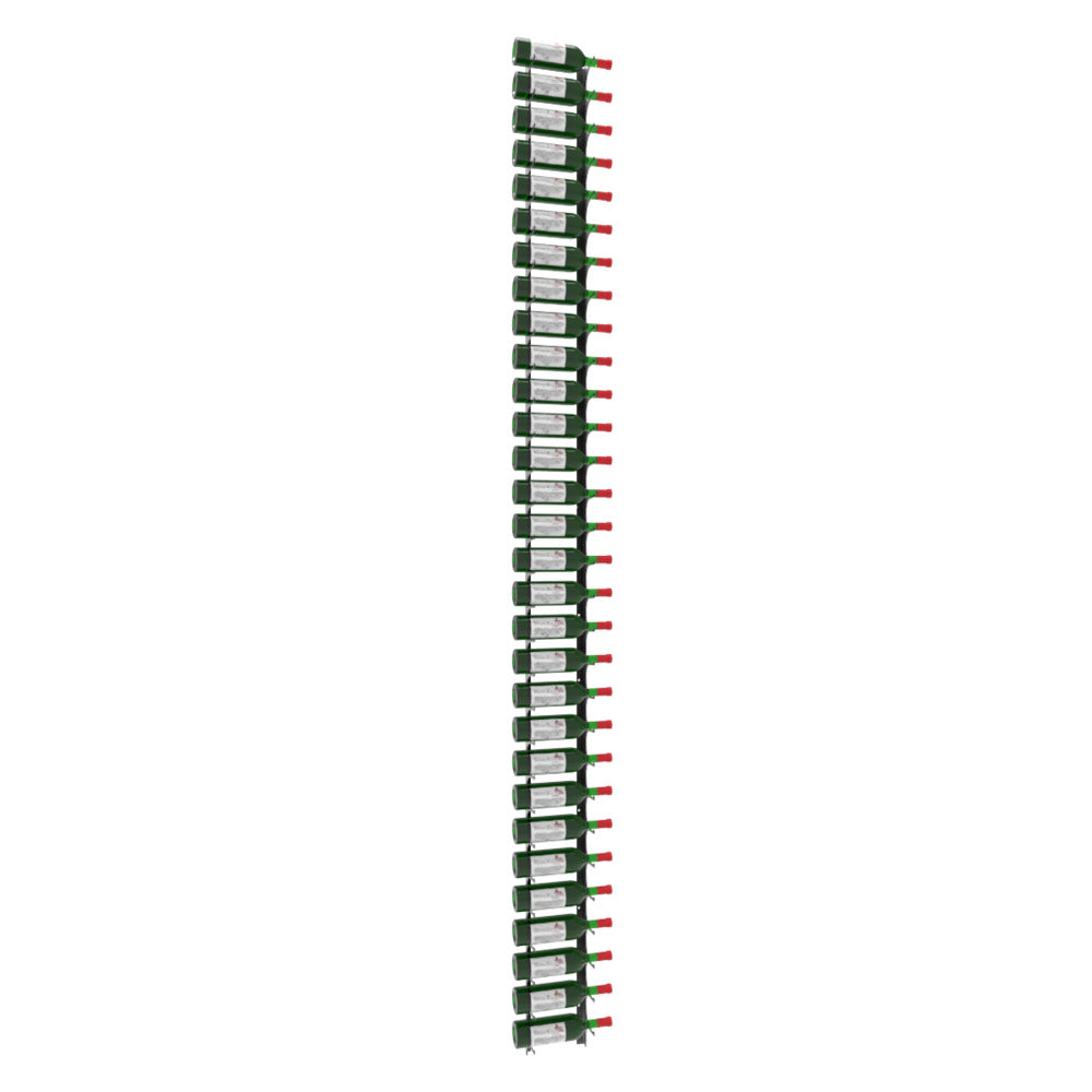 Wine Rack Concepts RevueVino 10ft Satin Black Finish Wall-Mount Single Deep Wine Rack