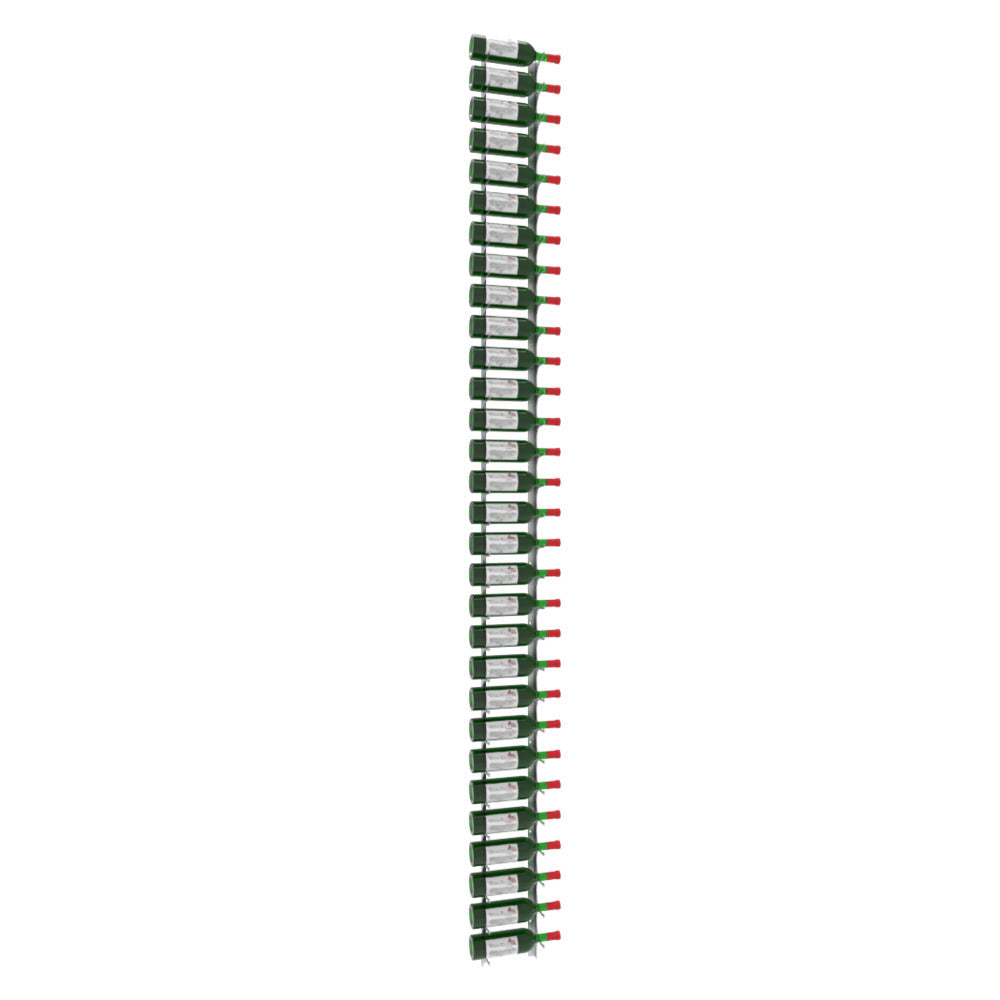 Wine Rack Concepts RevueVino 10ft Silver Finish Wall-Mount Single Deep Wine Rack