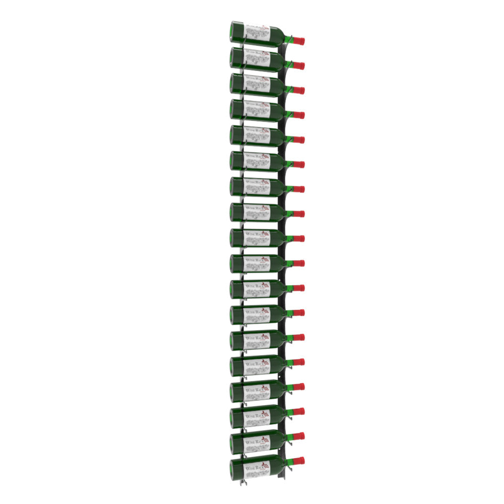 Wine Rack Concepts RevueVino 6ft Satin Black Finish Wall-Mount Single Deep Wine Rack