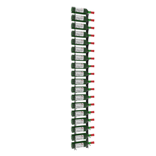 Wine Rack Concepts RevueVino 6ft Satin Black Finish Wall-Mount Single Deep Wine Rack