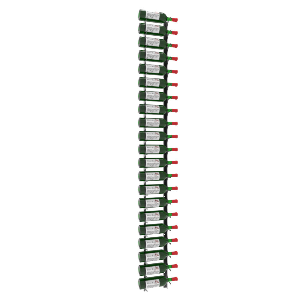 Wine Rack Concepts RevueVino 7ft Satin Black Finish Wall-Mount Single Deep Wine Rack
