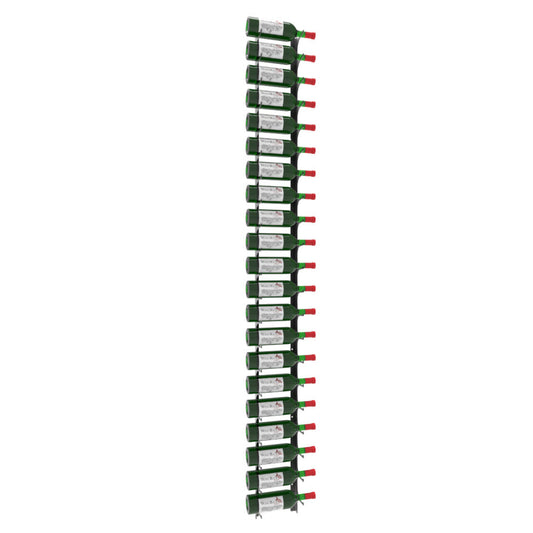 Wine Rack Concepts RevueVino 7ft Satin Black Finish Wall-Mount Single Deep Wine Rack