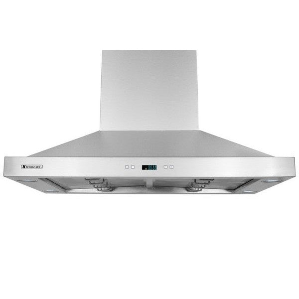 XtremeAir Pro-X Series 30" Non-Magnetic Stainless Steel Island Mount Range Hood Square Corner With Grease Drain Tunnel