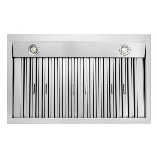 XtremeAir Pro-X Series 30" Non-Magnetic Stainless Steel Under Cabinet Range Hood Square Corner With Grease Drain Tunnel