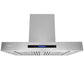 XtremeAir Pro-X Series 36" Non-Magnetic Stainless Steel Island Mount Range Hood T-Shape Body With Grease Drain Tunnel