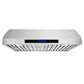 XtremeAir Pro-X Series 36" Non-Magnetic Stainless Steel Under Cabinet Range Hood Radius Corner With Grease Drain Tunnel