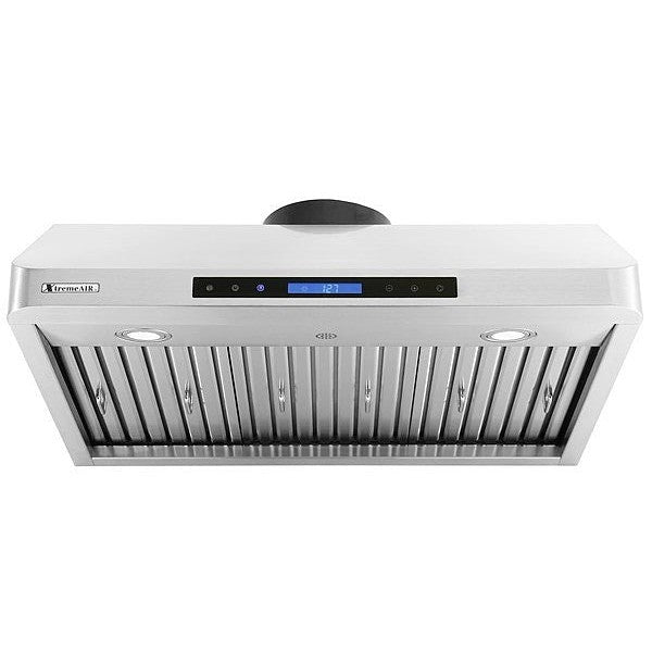 XtremeAir Pro-X Series 36" Non-Magnetic Stainless Steel Under Cabinet Range Hood Radius Corner With Grease Drain Tunnel