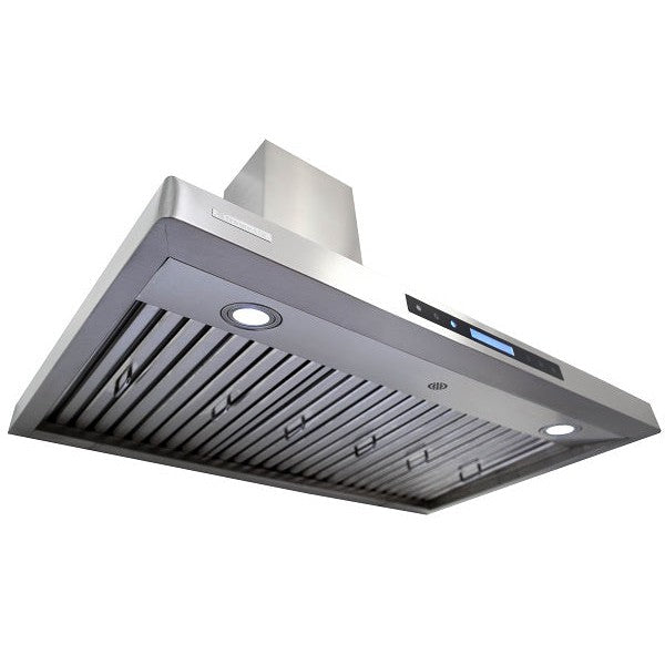 XtremeAir Pro-X Series 36" Non-Magnetic Stainless Steel Wall Mount Range Hood Step Front Body With Grease Drain Tunnel