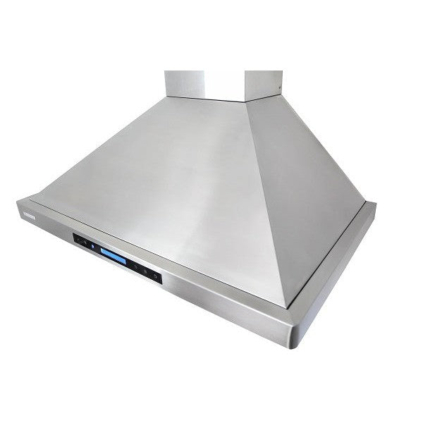 XtremeAir Pro-X Series 36" Non-Magnetic Stainless Steel Wall Mount Range Hood Step Front Body With Grease Drain Tunnel