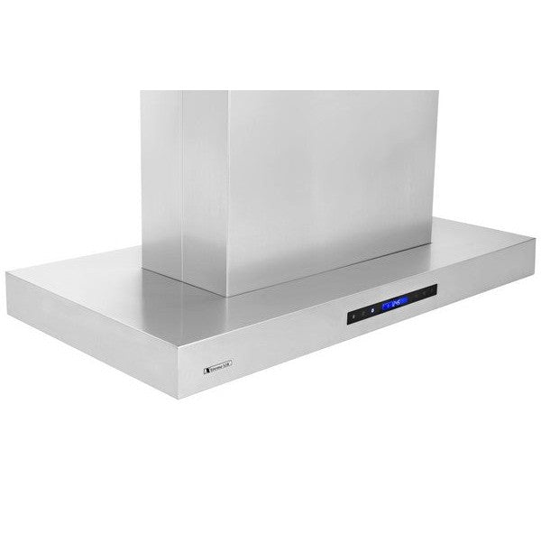 XtremeAir Pro-X Series 48" Non-Magnetic Stainless Steel Island Mount Range Hood T-Shape Body With Grease Drain Tunnel