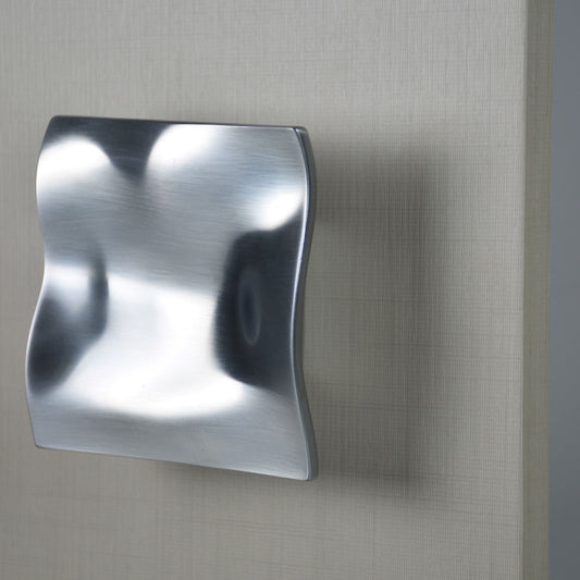 ZEN Design Acqua Di Zen 4" Brushed Chrome Large Single Pull Rope Hook Door Knob
