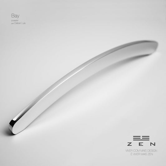 ZEN Design Bay 18" Brushed Stainless Steel Center Cabinet Handle