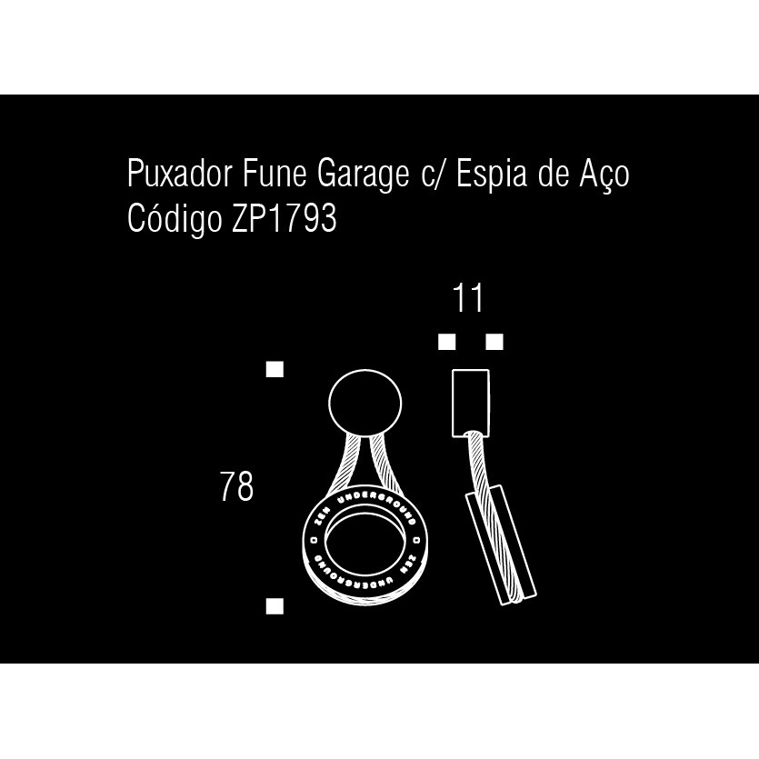 ZEN Design Fune Garage 2" Brushed Nickel Cabinet Pull