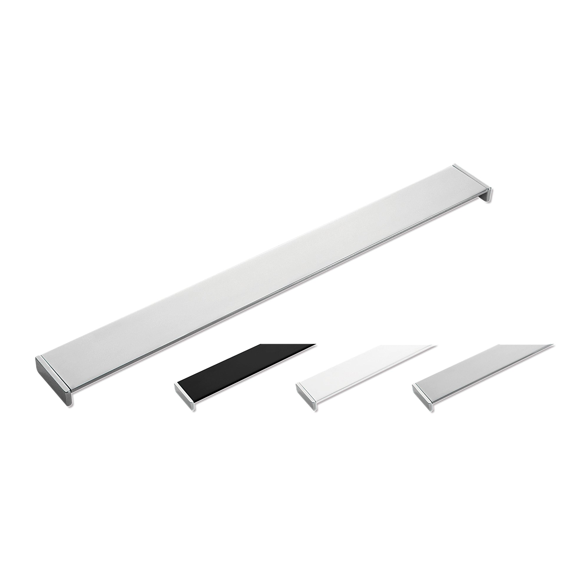 ZEN Design Linea 1" Chrome White Center Cabinet Handle