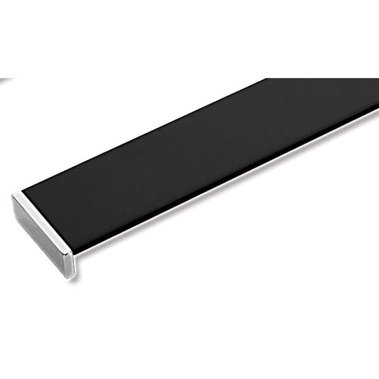 ZEN Design Linea 11" Chrome Black Center Cabinet Handle