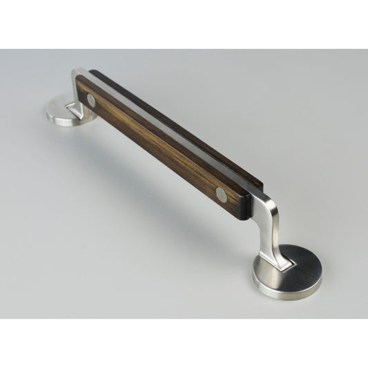 ZEN Design Manico Di Coltello 7" Brushed Nickel Center Cabinet Wood Handle