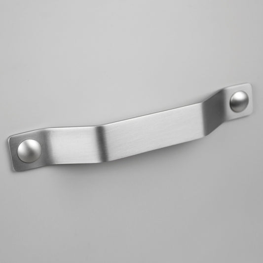 ZEN Design Nord 7" Brushed Stainless Steel Center Cabinet Handle