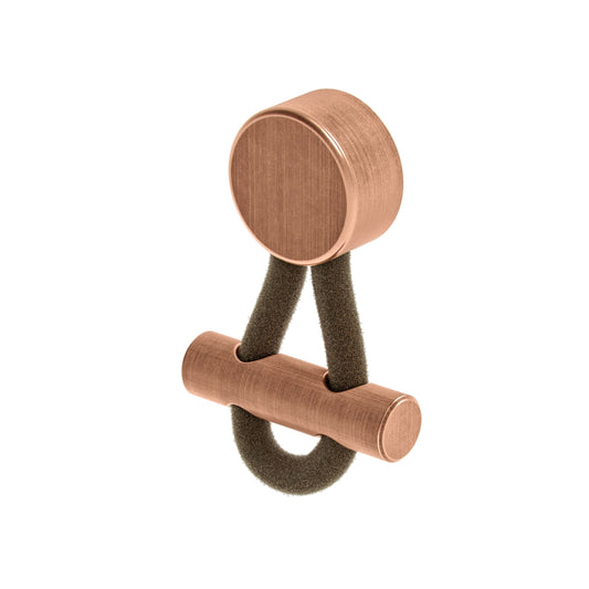 ZEN Design Oriente 1" Antique Copper Cabinet Leather Knob