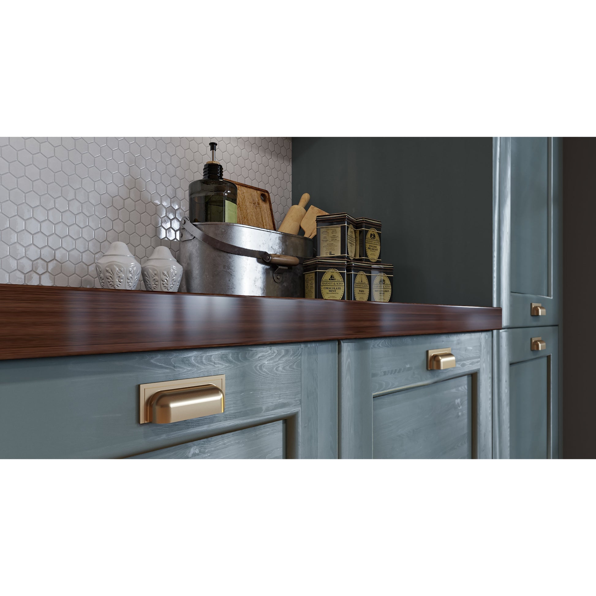 ZEN Design Plymouth 4" Brushed Nickel Cabinet Pull