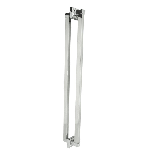 ZEN Design Ritz 22" x 3" Stainless Diamond Chrome Back to Back Door Pull